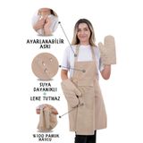 sevilya Star İki Eldivenli Set Ayar Askılı 4lü Mutfak Önlüğü Seti (2 ELDİVEN)