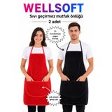 sevilya Wellsoft İkili Paket Cepli Mutfak Önlüğü Su Geçirmez Mutfak Önlüğü