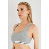 Sevim 13046T Kadın Halter Bralet - Gri Melanj