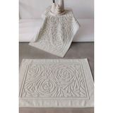 Sevim 2'li Ayak Havlusu Seti, Zemini Renkli & Üç Boyutlu, Yüksek Su Emici & Pamuk, 50X70CM, Mint - 50 x 70 cm