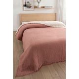 Sevim 4 Kat Müslin Yatak Örtüsü - %100 Pamuk, Çift Taraflı Müslin Pike - 240X260 cm - Kiremit - 240 x 260 cm