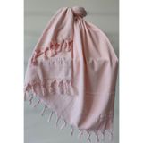 Sevim Açık Pembe Çizgili Havlu Peştemal 90x170cm - Yumuşak Plaj Havlusu- %100 Pamuk