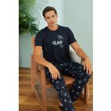 Sevim Erkek Kısa Kol Lacivert Pijama Takım C5T9N49 LACİVERT S