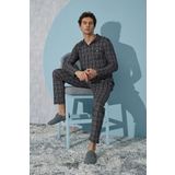 Sevim Erkek Uzun Kol Füme Pijama Takımı C9T4N4O7 FÜME XL