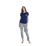 Sevim Kadın Kısa Kol Lacivert Pijama Takım C6T3N8O51 LACİVERT S