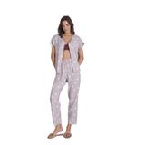 Sevim Kadın Kısa Kol Önden Düğmeli Pudra Pijama Takım C1T2N951 Pudra L