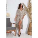 Sevim Kadın Leopar Uzun Kimono C5T1N6O51 LEOPAR L