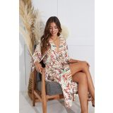 Sevim Kadın Uzun Kol Desenli Uzun Kimono C3T3N5O51 Desenli S
