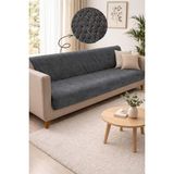 Sevim Kaymaz Taban Koltuk Örtüsü - Wellsoft & Peluş Koltuk Örtüsü- 180X215 cm - Antrasit - 180 x 215 cm