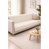 Sevim Kaymaz Taban Koltuk Örtüsü - Wellsoft & Peluş Koltuk Örtüsü- 180X215 cm - Ekru - 180 x 215 cm