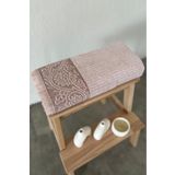 Sevim Püsküllü Bambu Banyo Havlusu - Lila Renk Ekstra Yumuşak Havlu - 70X140 Cm - Kabartma Bordürlü