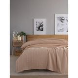 Sevim Tek Kişilik Waffle Pike 160x230 cm - %100 Pamuk - Petekli Tasarım - Gofre Pike - Kapuçino - Bej