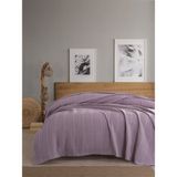 Sevim Tek Kişilik Waffle Pike 160x230 cm - %100 Pamuk - Petekli Tasarım - Gofre Pike - Lila