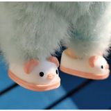 Seviml Mini Domuz Hayvan Desenli Model Oyuncak Bebek Ayakkabı Aksesuarı - Beyaz