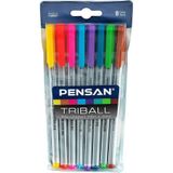 Sevimle Store Triball Tükenmez Kalem Renkli 8'li Set Tek Ebat No Color