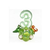 Sevimli 3 Lü Dinazor Rakam Folyolu Balon Set, 3