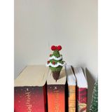 Sevimli Amigurumi Örgü Yılbaşı Çam Ağacı Kitap Ayracı,kitap Aksesuarı,kitap Severler Için Hediye