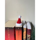 Sevimli Amigurumi Örgü Yılbaşı Noel Şapkası Kitap Ayracı,kitap Aksesuarı,kitap Severler Için Hediye