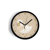 Sevimli Anne - Bebek Kaz Modern Çocuk Odası Duvar Saati - 35cm - Önü Camlı Siyah Kasa, JH0531S35SKP