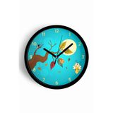 Sevimli Arı Çocuk Odası Duvar Saati - 30cm - Önü Camlı Siyah Kasa - Sessiz Mekanizma, JH0760S30SKP