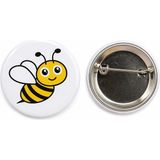 Sevimli Arı Metal Buton Rozet Broş-Çanta Aksesuar-Yaka Iğnesi (44MM) 1 Adet
