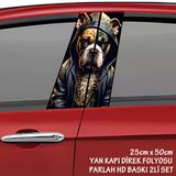 Sevimli Artist Köpek Oto Sticker - Yeni Nesil Hd Baskı Kalitesi Araba Kapı Direkleri Kaplama Folyosu - Tuning Modifiye Aksesuar