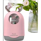 Sevimli Ayıcıklı Işıklı Hava Nemlendirici Buhardanlık Buhar Makinesı Difizör 300 Ml PEMBE