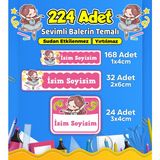 Sevimli Balerin Temalı Okul Kreş Kişiye Özel Isim Etiket Seti - Model 454
