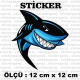 Sevimli Balık 2 Adet Sticker Otomobil Motosiklet Kask Atv Laptop Pc Tablet Buzdolabı Kapı Cam Araba Sticker Etiketleri