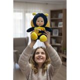 Sevimli Bebek Yüzlü Arı Peluş Oyuncak Arı Kostümlü Bebek 25 Cm - Yumuşak Uyku Arkadaşı Hediyelik Sarı