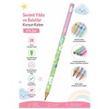 Sevimli Bulutlar Kurşun Kalem 1 Adet Faber Castell Yuvarlak Gövdeli Siyah Kurşun Kalem Yumuşak Yazım Kolay Tutuş Kalite