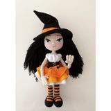Sevimli Cadı Bebek Amigurumi Organik Oyuncak