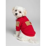 Sevimli Çilek Detaylı Kırmızı Köpekler İçin Polar Sweatshirt