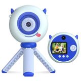 Sevimli Dijital Kamera, 1080P Full HD Görüntü Kalitesi, 20 MP Fotoğraf Çekme ve Video Kaydı, 8x Zoom Özelliği, Selfie Çekme, Uzun Şarj Ömrü, Tripodlu Şarjlı Dijital Kamera Fotoğraf Makinesi, Mavi