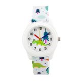 Sevimli Dinazor Figürlü Çocuk Saati Beyaz Renk Analog St-304405