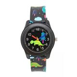 Sevimli Dinazor Figürlü Siyah Renk Çocuk Saati Analog St-304406