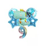Sevimli Dinozor Konsept 1 Yaş Balon Set Jurassic Dinozor Tema Doğum Günü Folyo Balon Set