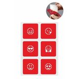 Sevimli Emojiler 5 Adet Geçici Dövme Kına Şablonu