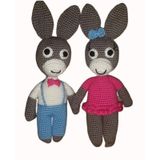Sevimli Eşekler Amigurumi Organik Oyuncak