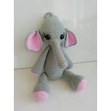 Sevimli Fil Uyku Arkadaşım Amigurumi Organik Oyuncak
