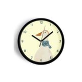 Sevimli Fularlı Kaz/Ördek Çocuk Odası Modern Duvar Saati - 35cm - Önü Camlı Siyah Kasa, JH0271S35SKP