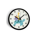 Sevimli Hayvanlar Modern Tasarım Çocuk Odası Duvar Saati - 30cm - Önü Camlı Siyah Kasa, JH0968S30SKP