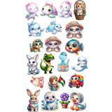 Sevimli Hayvanlar Sticker Telefon Laptop Notebook Tablet Defter Matara Stiker Etiket ST1117