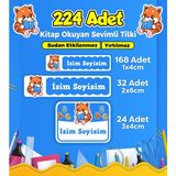 Sevimli Hayvanlar Temalı Okul Kreş Kişiye Özel Isim Etiket Seti - Model 191