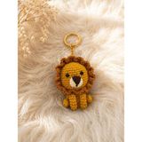Sevimli İlmekler Amigurumi Örgü El Yapımı Aslan Anahtarlık Galatasaray