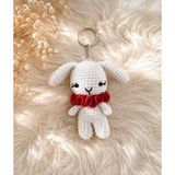 Sevimli İlmekler Amigurumi Örgü El Yapımı Tavşan Anahtarlık