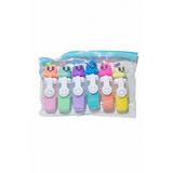 Sevimli Karakter Başlıklı Mini Fosforlu Keçeli Kalem-6lı Set-fosfor05
