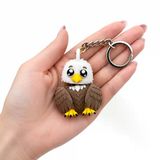 Sevimli Kartal Anahtarlık ? Dekoratif Çanta Aksesuarı ? Sert Plastik Anahtar Süsü ?