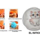 SEVİMLİ KEDİ CEP SOBASI,EL ISITICI,SICAK SU TORBASI PVC 9cm