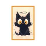 Sevimli Kedi Çizimli Hediye Not Kartı & Kartpostallar Eğlenceli Ve Şık Tasarım 10X15 Cm